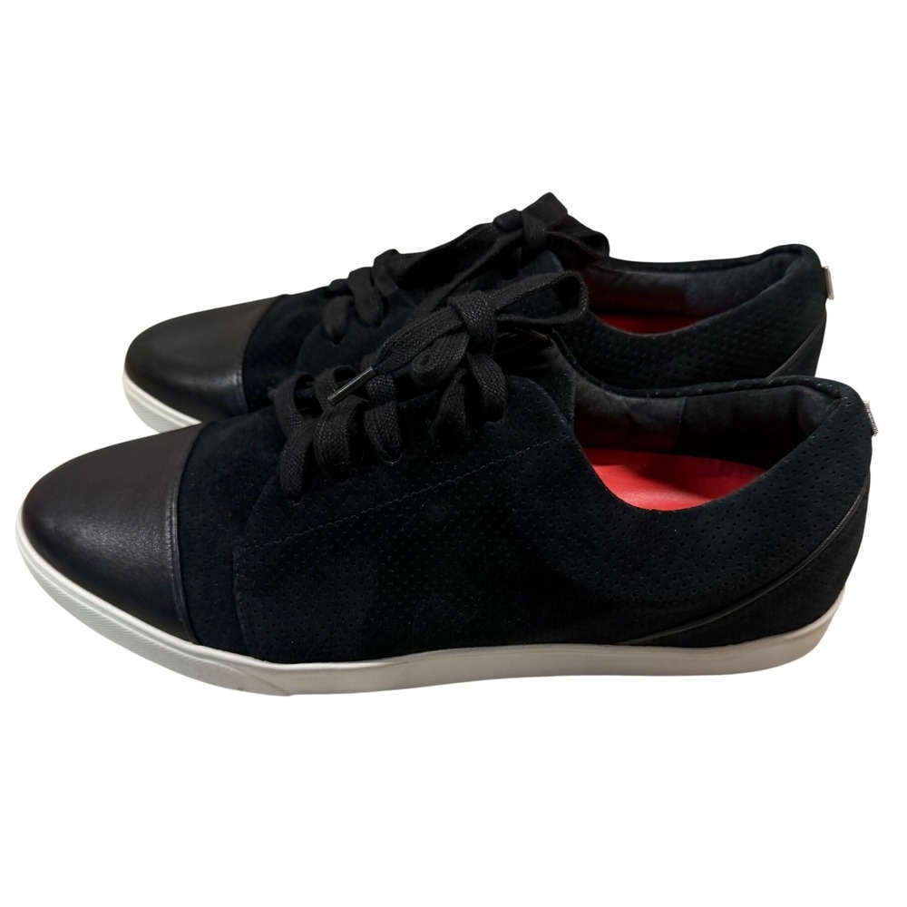 Cocktail Sneakers Black Suede Leather Cap Toe‎ Lace Casual Size 9 RARE - Picture 3 of 6